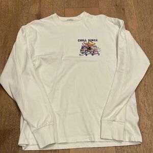 Brandy Melville White Graphic Sweatshirt